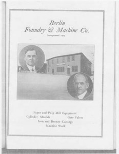 George Harkins and John Mahern founders of the Berlin Foundry & Machine Co.(“ Illustrated industrial edition of Berlin, New Hampshire”)