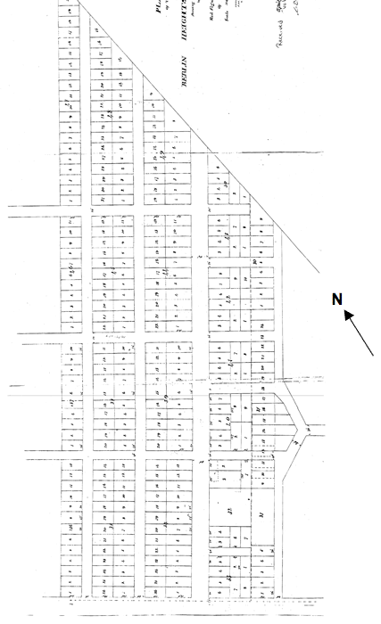 Berlin Heights Addition Land Corp map Plan D 1892 (Perkins and Macy 1892) – second half of plan